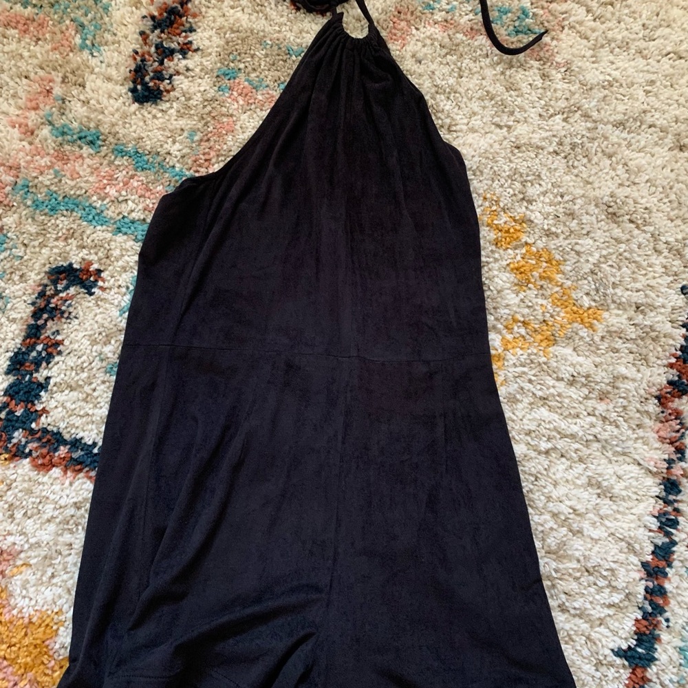Revolve romper. Black velvet. Size S.